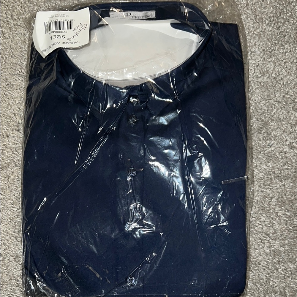 Navy Blue Button-Up Shirt